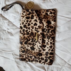 Anne Klein Animal Print Wristlet Clutch Bag